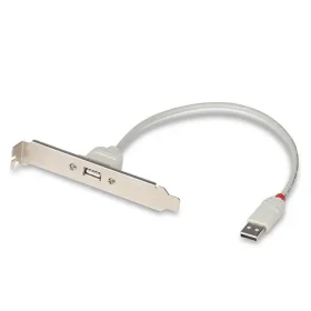 Lindy Slotblech adaptér USB-A / Adaptér / USB-A(M) - USB-A(F) / 0,3 m / USB 2.0 (33123)