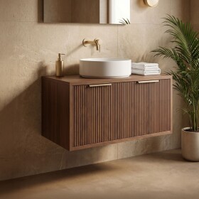 REA - Koupelnová skříňka pod umyvadlo Core 80cm Brown REA-M0412