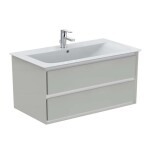 IDEAL STANDARD - Connect Air Skříňka pod umyvadlo 100x44x52 cm, lesklá světlá šedá/bílá mat E0821EQ