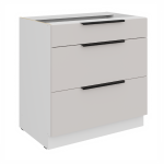 Spodní skříňka Como 80 D 3S BB - Premium Box Barva korpusu: Bílá, Barva dvířek: Kašmír