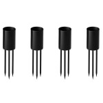 Ester & erik Zapichovací svícen na svíčku Black Medium – set 4 ks, černá barva, kov