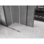 MEXEN/S - Velar L sprchový kout, posuvné dveře 90 x 80, dekor, grafit metal 871-090-080-33-95