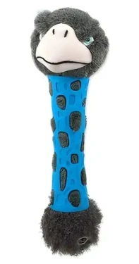 BEFUN Hračka pro psy pštros / Plyš, TPR guma / 38 cm / Šedá / Pro štěňata (414-10515)