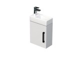 Koupelnová skříňka s umyvadlem SAT Cube Way 40x47,5x20 cm bílá lesk CUBE320401DCBL CUBE320401DCBL