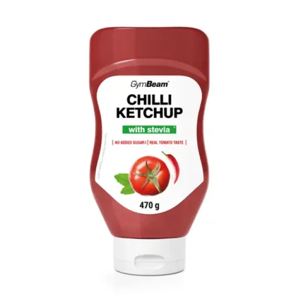 Kečup slazený stévií - GymBeam (chilli, 470 g) (63265-4-470g-chilli)