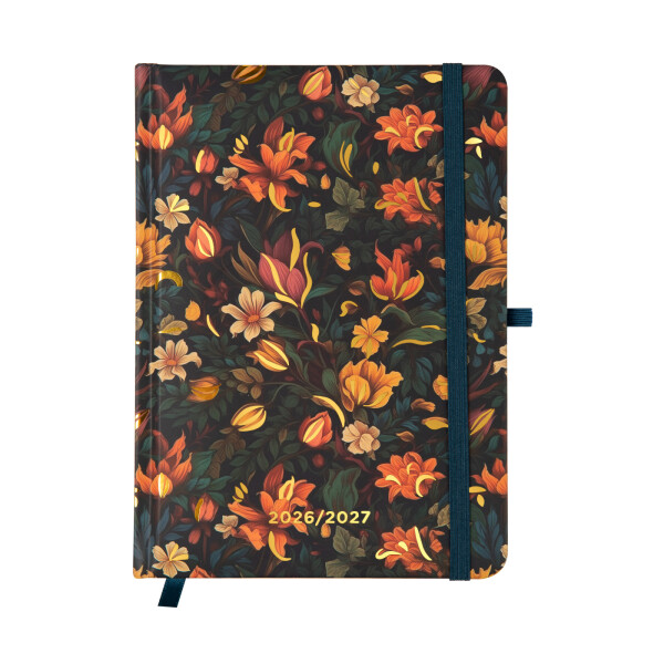 18 měsíční diář - Zlaté květy - Albi