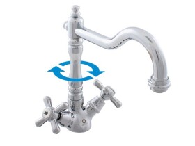 RAV Slezák - MORAVA RETRO - Dřezová baterie, Chrom, 3,8" MK120.0/8