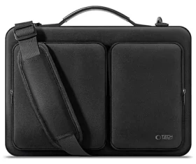 Tech-Protect Defender Bag 13-14" černá / Brašna pro notebook / polstrovaná / 4 kapsy / nastavitelný popruh (5906302372867)