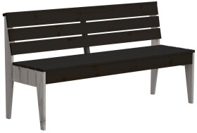 ROJA POOL dřevěná lavice - ČERNÁ/ŠEDÁ