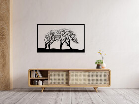 Strom života divočák dekorace na zeď Rozměr (cm): 38 x 22, Dekor: Černá