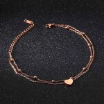 Ocelový náramek Evelina Gold - chirurgická ocel, srdce, Zlatá 16 cm + 3 cm (prodloužení)