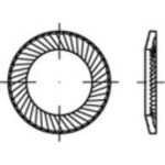 Pojistné podložky 14 mm 22 mm pružinová ocel pozinkované 100 ks Alstertaler Schrauben & Präzisionsteile 159371