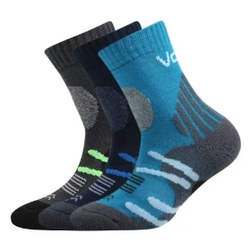 VOXX Ponožky dětské outdoorové HORALIK se stříbrem CHLAPECKÉ (3 páry) 25-29 109884