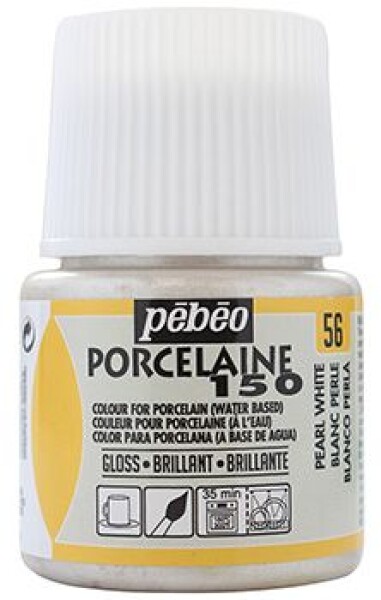 Pébéo Barva na porcelán a sklo Porcelaine 150 45 ml - bílá perleťová 56