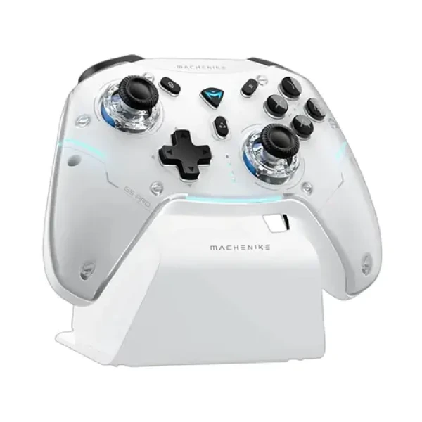 Machenike G5Pro Max bílá / Bezdrátový herní ovladač s nabíjecí stanicí / Bluetooth / 2.4GHz / Switch/Switch 2 / Android (208948)