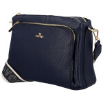 Trendy dámská koženková crossbody kabelka Chiara, tmavě modrá