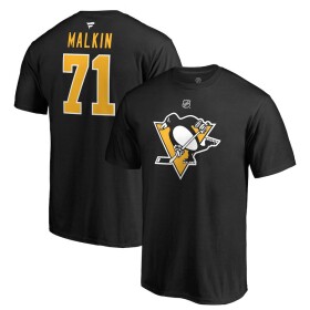 Fanatics Pánské Tričko #71 Evgeni Malkin Pittsburgh Penguins Stack Logo Name Number Velikost: