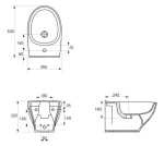 CERSANIT - ZÁVĚSNÝ BIDET MODUO K116-026