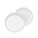 FIXED Silikonové nalepovací pouzdro Silky Sticker pro Apple AirTag double pack bílé (FIXSIL3M-756-WH)