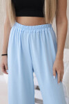 Dámské široké kalhoty 29400 Světle modrá - K-Fashion UNI světle modrá