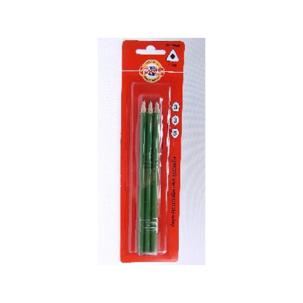 Koh-i-noor tužka grafitová trojhranná č.3 /zelená set 3 ks