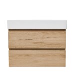 Koupelnová skříňka 2 zásuvková s umyvadlem SAT B-Way 79x50x45 cm dub mat BWAY280OAKU2BI BWAY280OAKU2BI
