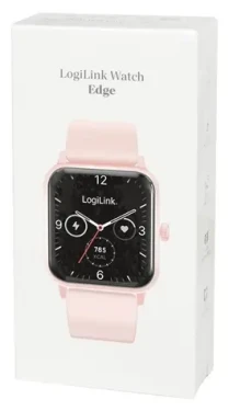 LogiLink Edge růžová / Chytré hodinky / 1,83" LCD / Dotykový displej / Bluetooth 5.2 (SW0001P)