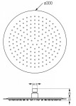 MEXEN - Slim déšt 30 cm černá 79230-70