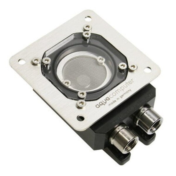 Aqua Computer Filter with stainless steel mesh ball valves and mounting plate G1/4 (34018)