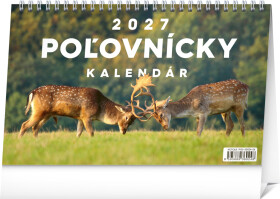 NOTIQUE Stolový Poľovnícky kalendár 2027, 23,1 x 14,5 cm