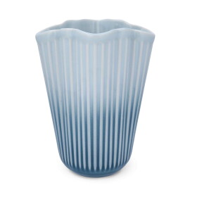 KÄHLER Keramická váza Hammershøi Unfold Blue 20,5 cm, modrá barva, keramika