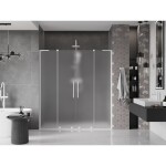 MEXEN/S - Velar L Duo posuvné sprchové dveře 170, dekor, bílá 871-170-003-32-20