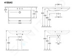 VILLEROY & BOCH - Avento Umyvadlo nábytkové 1000x470 mm, s přepadem, otvor pro baterii, alpská bílá 4156A501