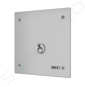 SANELA - Senzorové sprchy Ovládání sprchy s piezo tlačítkem, pro 1 druh vody, napájení ze sítě, matný nerez SLS 01PA