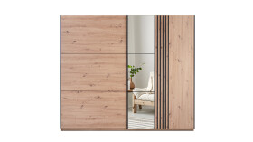 Šatní skříň Sintra Barva korpusu: Dub artisan, Rozměry: 250 cm, Dveře: Dub artisan