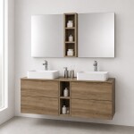 Mereo Koupelnová deska na skříňku 61 cm, dub Halifax CN720DHN