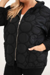 Dámská mikina Plus Size bavlněná na zip černá UNI