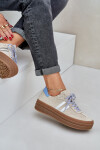 Zazoo N1068S4 Dámské semišové sneakersy na platformě béžové 40