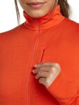 Dámská merino mikina ICEBREAKER Wmns 200 Realfleece Descender LS Half Zip, Fervid velikost: XS
