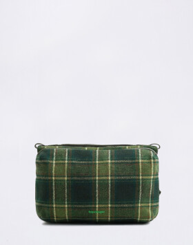 Topologie Bottle Sacoche Large Green Check Check Wool