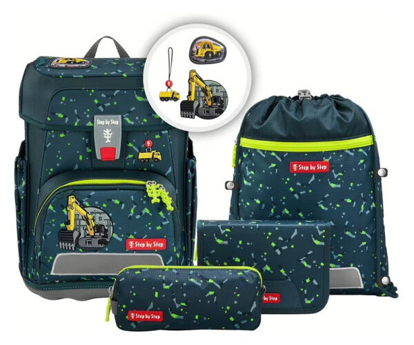 Školní aktovka CLOUD Bagger Rocco 5 dílný set, AGR certifikát