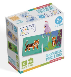 Kukikuk Grooosses Puzzle Duo Wo die Tiere Leben