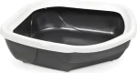 WC Mega Corner otevřené antracit / Toaleta pro kočky / rohová / otevřená / 52 x 59,5 x 14 cm
