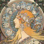 Kalendář 2025 poznámkový: Alfons Mucha, 30 30 cm