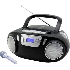 Soundmaster SCD5800SW CD-rádio FM USB, kazeta, rádiopřehrávač včetně mikrofonu černá