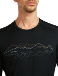 Pánské merino triko s dlouhým rukávem ICEBREAKER Mens 200 Oasis LS Crewe Icebreaker, Black velikost: S