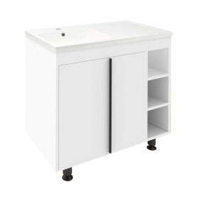 Koupelnová skříňka s umyvadlem Naturel Lucca 79x70x45 cm bílá lesk LUCCA80W LUCCA80W