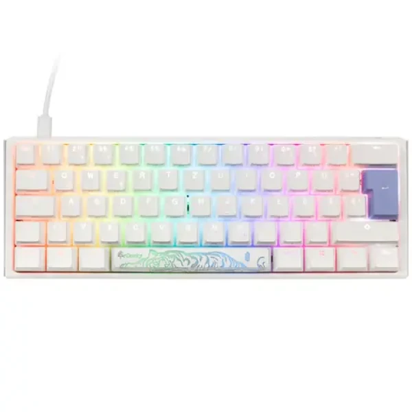 Ducky One 3 Classic Mini Cherry MX-Brown bílá / herní klávesnice / podsvícená / mechanická / drátová USB-C / DE (DKON2161ST-BDEPDPWWWSC1)
