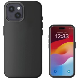 4Smarts Silikon Case zadní kryt na mobil Apple iPhone 15 černá Kompatibilní s MagSafe 540579