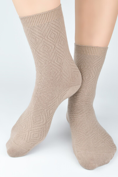 PONOŽKY S VLNOU SB141 béžová 36-41